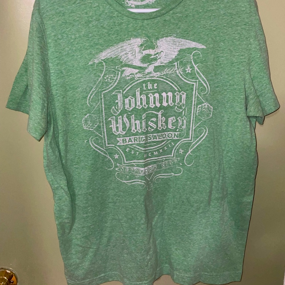large light green vintage tee